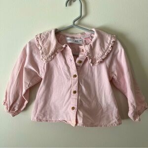 Girls ZARA Corduroy Shirt Pink 9-12m